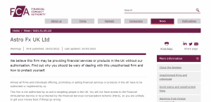 Astro Fx UK Ltd Review