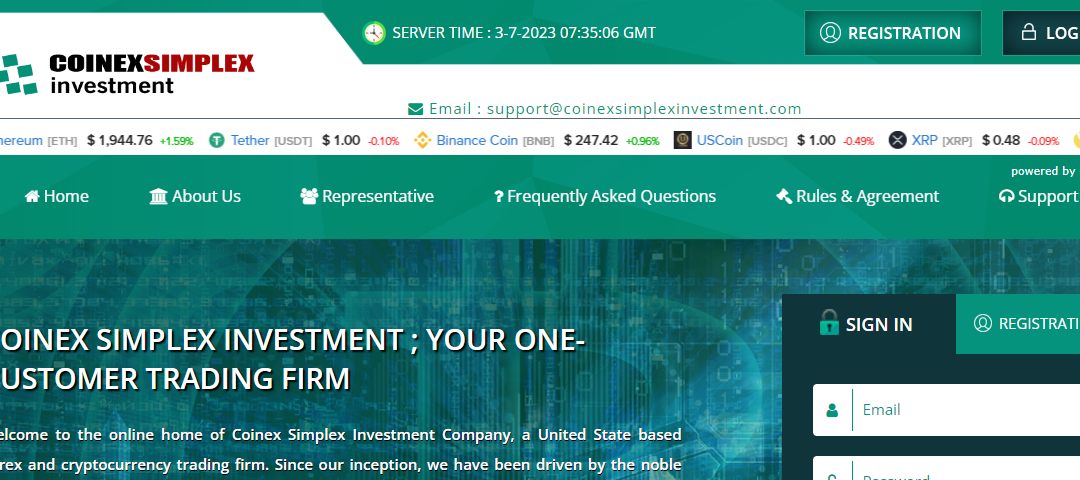 Coinex Simplex Investment Review