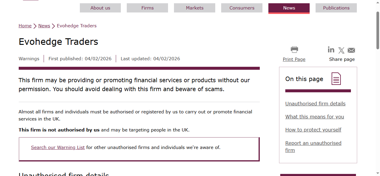 Evohedge Traders _ FCA