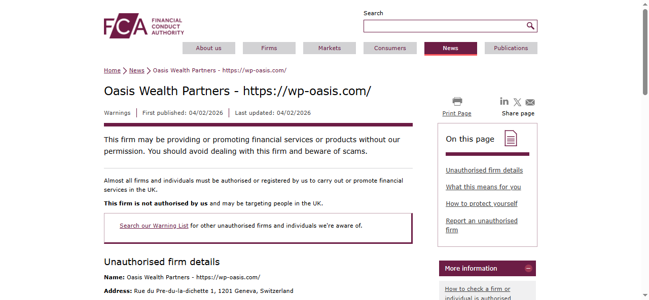 Oasis Wealth Partners FCA